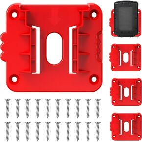 Vibit 5 Pack Battery Holders for Makita 18 V Lithium-ion Batteries Wall Mounted Battery Organizer Heavy-Duty Battery Storage Mount Dock Holder for Workshop Van Shelf Toolbox