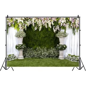 Laeacco Arch Wedding Flowers Backdrop 10x8ft فينيل التصوير الخلفية