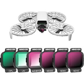 مرشحات ND متوافقة مع Flip Flip Fly More More Combo ، 6 Pack - Diffusion Black 1/4 ، CPL ، UV ، ND16 ، ND64 ، ND256 ، Frame Frame ND Filter لملحقات عدسات FILP Drone Lens