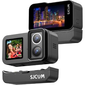 SJCAM SJ20 Action Camera 4K ، F2.0/F1.3 عدسة مزدوجة ، 154 ° FOV HDR ، ضوء منخفض ، تثبيت ، مقاوم للماء ، ZOOM 8x ، 1850mAh+4800 مللي أمبير ، عصا سيلفي