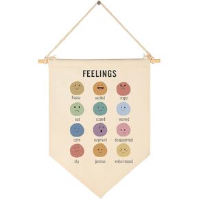 How Are You Feeling-Educational-Wall Decor Gifts for Baby Boys Girls Kids-Canvas Hanging Flag Pennant Banner Wall Decor Gift for Classroom Nursery Homeschool Baby Room Playroom Reading Room Bedroom in Kuwait