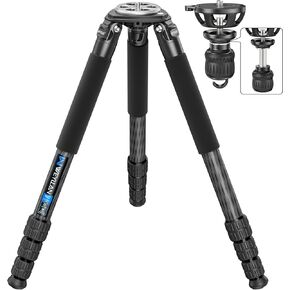33 "ترايبود ألياف الكربون للكاميرا ترايبود ثقيلة Weyllan NX9 40mm ساق 10 طبقة ترايبود ترايبود كاميرا احترافية مع محول وعاء 75 مم لعدسة التكبير ، والتصوير الفوتوغرافي للطيور ، DSLR ، تحميل 88 رطل/40 كجم
