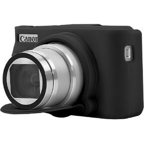 علبة سيليكون كاميرا Canboc للكاميرا الرقمية Canon PowerShot SX740 SX730 وغطاء سيليكون ناعم مع غطاء للعدسة القابلة للفصل والوردي (العلبة فقط)
