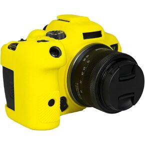 علبة الكاميرا لـ Canon R7 - غطاء الجلد الواقي من السيليكون DSLR ، قفص قابل للفصل ، مقاوم للصدمات ، مقاوم للغبار (أصفر)