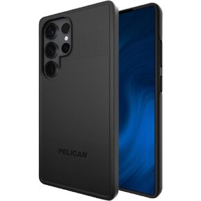 Pelican Voyager Samsung Galaxy S25 Ultra Case [الشحن المغناطيسي واللاسلكي] Case W/ 18ft Mil -Std Drop Protection - غطاء ثقيل مع حزام مقطع لـ Samsung Galaxy S25 Ultra 6.9 " - Clear