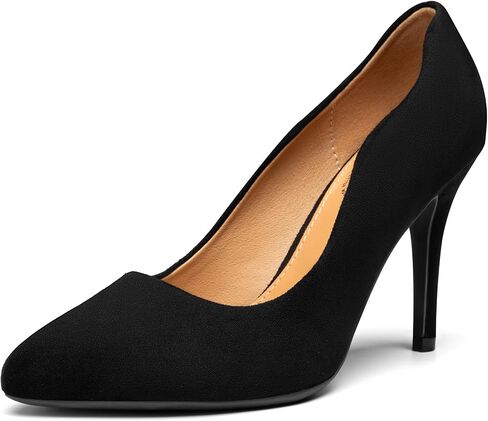 Trary Women’s High Heel Press Pump مدببة أحذية Tee Shoe Classic Office Special asy Casua Wedding Pump Shoes Black Size 8 in Kuwait