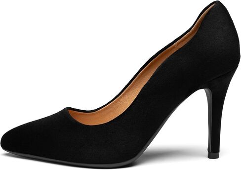 Trary Women’s High Heel Press Pump مدببة أحذية Tee Shoe Classic Office Special asy Casua Wedding Pump Shoes Black Size 8 in Kuwait