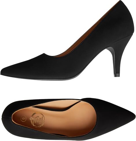 Trary Women’s High Heel Press Pump مدببة أحذية Tee Shoe Classic Office Special asy Casua Wedding Pump Shoes Black Size 8 in Kuwait