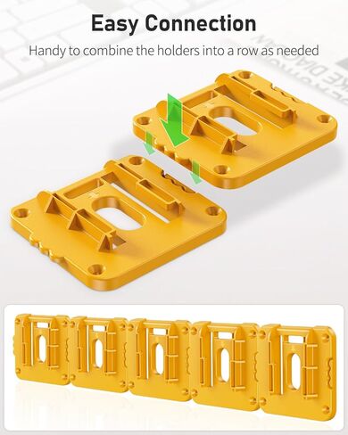 حزمة 5 حزمة حامل البطارية لمكيتا 18 فولت بطاريات ليثيوم أيون الجدار المنظم بطارية شاقة تخزين البطارية حامل رصيف لورشة عمل فان رف أدوات in Kuwait