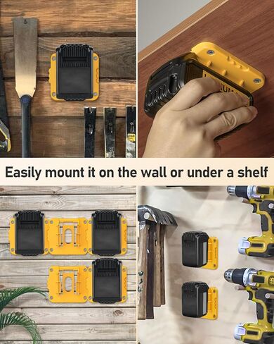 حزمة 5 حزمة حامل البطارية لمكيتا 18 فولت بطاريات ليثيوم أيون الجدار المنظم بطارية شاقة تخزين البطارية حامل رصيف لورشة عمل فان رف أدوات in Kuwait