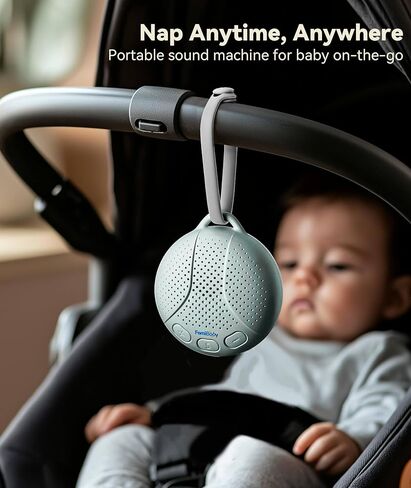 آلة الصوت المحمولة للطفل والطفل - نوم الطفل آلة الضوضاء البيضاء مع ضوء الليل للحضانة | 16 أصوات مهدئة | شوش | السفر | هدية التسجيل | استحمام الطفل in Kuwait