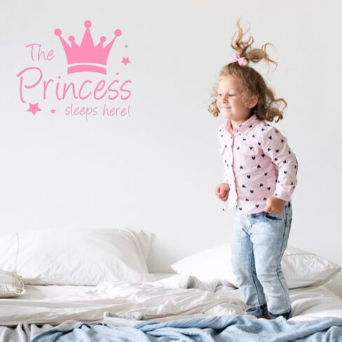 الأمير الأزرق النوم هنا شارات جدار الفينيل للأولاد غرفة نوم مقاومة للماء الأمير الأمير ملصقات باب العلامة ديكور المنزل (الأزرق) in Kuwait