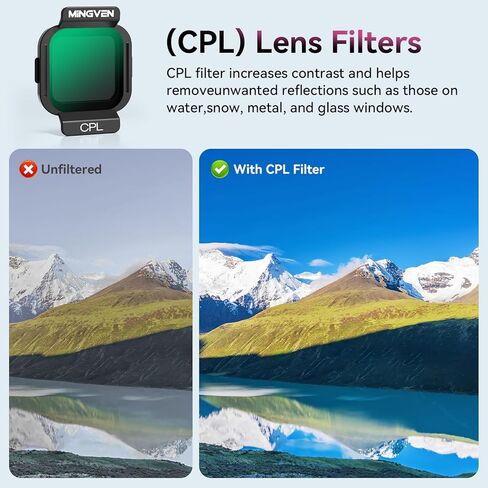 ND Filters Compatible with DJl Flip Fly More Combo, 6 Pack - Black Diffusion 1/4, CPL, UV, ND16, ND64, ND256, Aluminum Frame ND Filter Set for FILP Drone Lens Accessories in Kuwait