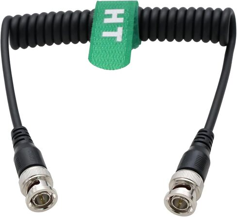3G HD SDI BNC Coiled Cable for Sony Canon Alexa DSMC2 Camera Blackmagic Teradek Hollyland Mars Atomos SmallHD Feelworld Portkeys Monitor Wireless Video Transmission in Kuwait