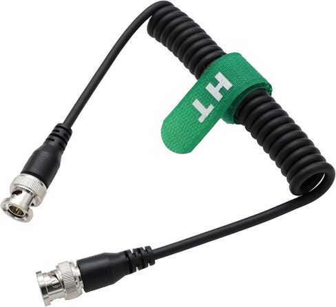 3G HD SDI BNC Coiled Cable for Sony Canon Alexa DSMC2 Camera Blackmagic Teradek Hollyland Mars Atomos SmallHD Feelworld Portkeys Monitor Wireless Video Transmission in Kuwait