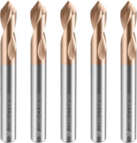 Carbide Spotting Drill Bits 90 Degree TiSiN Coated for Alloy Steels,Carbide Steel, Stainless Steel etc.1 Pcs D6*50mm in Kuwait