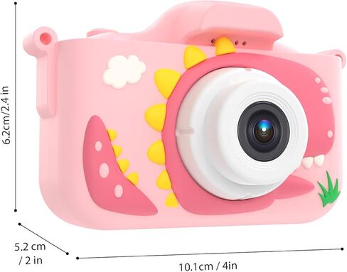 Andoer 1080P Kids Digital Camera Cute Digital Video Camera for Kids Dual Lens 2.0 Inch IPS Screen 48M Photo Games with Neck Strap 32GB TF Card USB Card Reader Birthday for Boys Girls in Kuwait