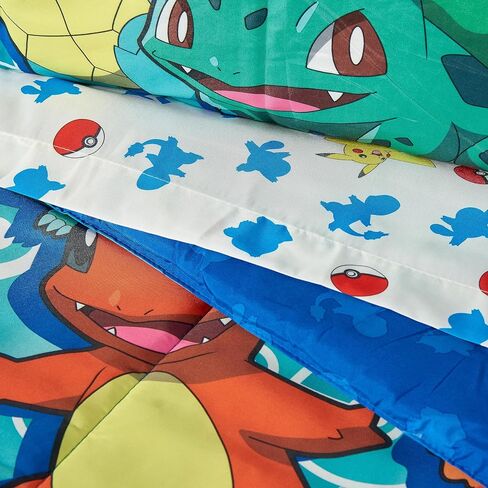Pokémon ، "Kanto المفضلة" السرير التوأم في مجموعة حقيبة ، 64 "× 86" ، توأم ، متعدد الألوان in Kuwait