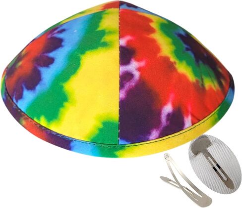 عبوات Zion Judaica Deluxe Tie Dye Kippah السائبة من Kippot أو Kippahs الفردية متضمنة مقاطع مجانية in Kuwait