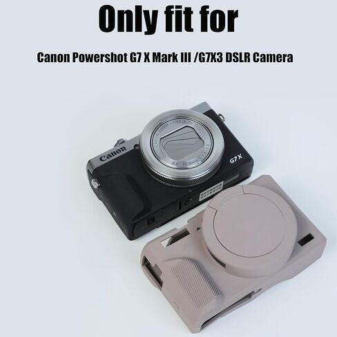 علبة السيليكون G7XIII PCTC ، علبة السيليكون الناعمة لـ Canon PowerShot G7X Mark III ، إكسسوارات G7X Mark III مع غطاء عدسة قابلة للفصل (وردي) in Kuwait