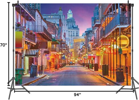 Mardi Gras Party Backdrop New Orleans Photography Background for Carnival Fat Tuesday Disquerade Birthdy Barty Banner (7x5ft (82 × 59 بوصة)) in Kuwait