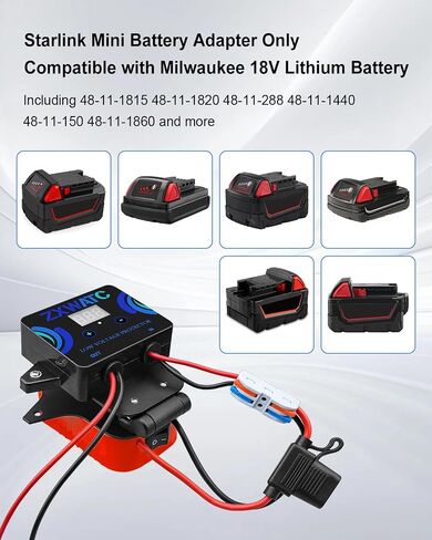 Upgrade Starlink Mini Battery Adapter Fit for Makita 18V Battery, Starlink Mini Battery Pack with Low Voltage Protector, Small Portable Starlink Mini Power Kit with 6.56FT DC Power Cable in Kuwait