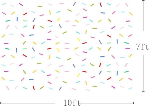 7x5ft Donut Birthday Party Backdrop Grow Up Baby Sprinkle Decorations Happy First Newborn Shower Banner Bright Confetti Background Portrait Photo Shoot Studio Props, white,color in Kuwait