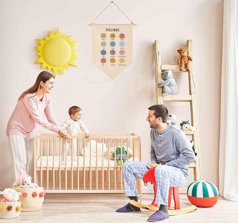 How Are You Feeling-Educational-Wall Decor Gifts for Baby Boys Girls Kids-Canvas Hanging Flag Pennant Banner Wall Decor Gift for Classroom Nursery Homeschool Baby Room Playroom Reading Room Bedroom in Kuwait