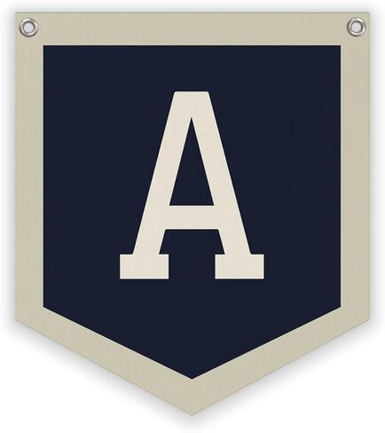 Personalized Baby Gift,Baby Boy Nursery Decor,Initial Pennant，Letter S Banner Flag，Vintage Room Decor Toddler Room Bedroom Playroom Front Door Birthday Christmas Gift，12x14 in in Kuwait