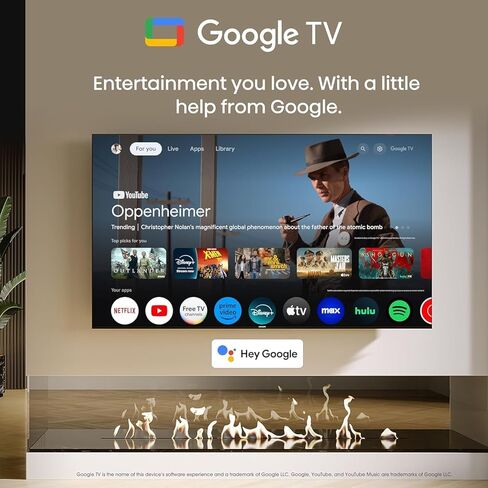 Hisense 100 inch Class Series QD7 Series QLED 4K UHD Google Smart TV (100QD7N ، 2024 Model) - QLED ، 144Hz ، معدل الحركة 240 ، المصفوفة الكاملة المباشرة ، Game Mode Pro ، Alexa Compatibility in Kuwait