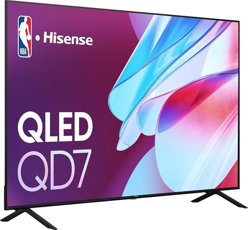 Hisense 100 inch Class Series QD7 Series QLED 4K UHD Google Smart TV (100QD7N ، 2024 Model) - QLED ، 144Hz ، معدل الحركة 240 ، المصفوفة الكاملة المباشرة ، Game Mode Pro ، Alexa Compatibility in Kuwait