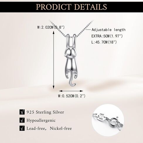 EVER FAITH 925 Sterling Silver Jewelry Gifts for Women Girls CZ Lovely Animal Pendant Necklace Adjustable Chain Gift for Birthday/Mothers Day/Christmas in Saudi Arabia