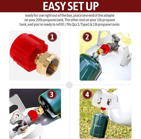 Gas One 2-Pack Propane Refill Adapter for 1lb Propane Tanks & Fits 20lb Propane Tank in Kuwait