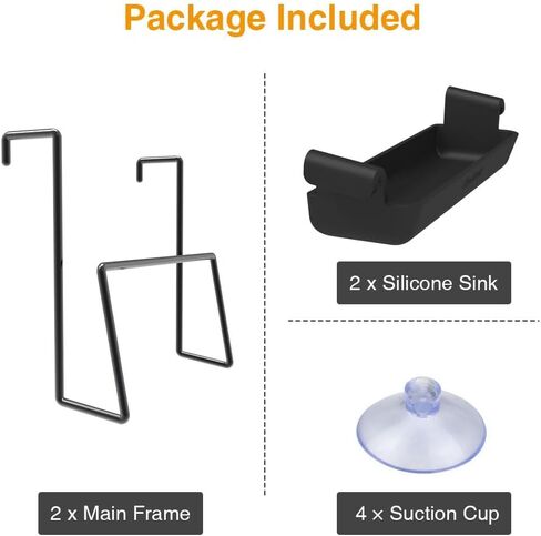 حامل غطاء طباخ بطيء للطهي ، منظم غطاء وعاء خالٍ من اليدين يناسب معظم الطهي البطيء ، رف غطاء وعاء من الفولاذ المقاوم للصدأ مع حوض السيليكون لا يوجد أي فوضى (أسود ، حزمة واحدة) in Kuwait