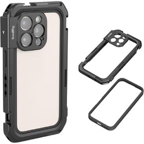 SmallRig Mobile Video Cage for iPhone 16 Pro Max, Phone Cage with Phone Case with T-Mount Lens Backplate, Support for MagSafe, Quick Release Phone Video Rig for Videography Video Recording Vlog