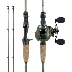 KastKing Spartacus II Twin-Tip Fishing Rod and Reel Combo, Spinning & Casting Combo, Fishing Poles and Reels Combo, KastFlex IM6 Graphite Blanks, 2-Piece Rods with Extra Tips