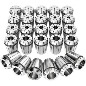 15pcs ER11 Spring Collet Set for CNC Engraving Machine and Milling Lathe Tool 1mm,1.5mm,2mm,2.5mm,3mm,3.5mm,4mm,4.5 mm,5 mm,5.5 mm,6 mm,6.5 mm,7mm,1/4",1/8"