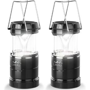 Letmy 4 Pack LED LED الفوانيس المخيمات تعمل بالطاقة ، 3 أوضاع ألوان ، وفوانيس قابلة للضايق لانقطاع التيار الكهربائي ، ومصباح يدوي محمول في الهواء الطلق القابل للطي في الطوارئ ، والإعصار ، والعواصف