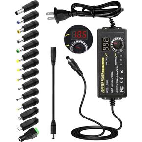 3V ~ 36V 4A 144W إمدادات الطاقة العالمية 3V 5V 6V 9V 12V 15V 18V 20V 24V 30V 36V 3V قابلة للتعديل متغير محول AC/DC ، 100V-240V AC إلى محول DC مع 14 TIPS & Polarity و Test Lead