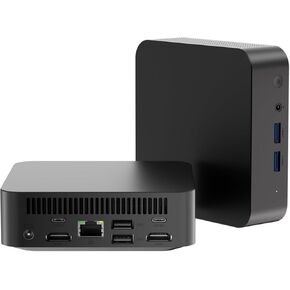 MINI PC N150 16GB RAM 512GB SSD (4C/4T UP TO TO 3.6GHz ، تمت ترقيته N100) 13th Twin Lake N150 ، 2x وظيفة كاملة من النوع C TINE-C مع عرض 4K Triple/Wi-Fi 5/BT 4.2/Win 11 Pro/USB 3.2