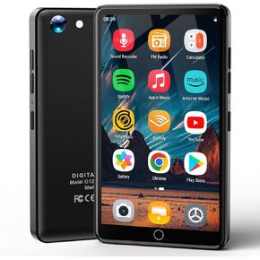 مشغل MP3 4.02 "مع Bluetooth و WiFi ، مشغل MP4 80 جيجابايت مع مكبرات صوت ، مشغل موسيقى للأطفال مع كاميرا 13 ميجابكسل ، دفق لمشغل الموسيقى مع Spotify و YouTube وتشغيل المتجر ، ودعم 512 جيجابايت
