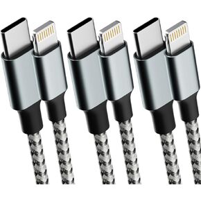 100W USB C Multi Charging Cable [5ft] ، 3 في 1 كابل شحن سريع مع شريحة علامة e ، كابلات شحن عالمية لأجهزة متعددة مع USB C [100W]+Lightning [27W]+Micro [15W] للكمبيوتر المحمول/الكمبيوتر اللوحي /أكثر
