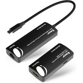 Orei 4K 120Hz USB-C إلى HDMI عبر Ethernet Extender على CAT6/7 ، 4K ، حتى 100 قدم مع HDR & Audio فوق Ethernet