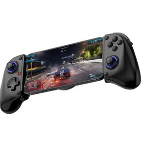 Coobile Wireless Game Controller ، مقبض تمدد Bluetooth مع الزناد الخطي في القاعة ، زر ظهور Macro Motors المزدوج ، لنظام iOS/Android/iPad/PC/Switch (أسود)