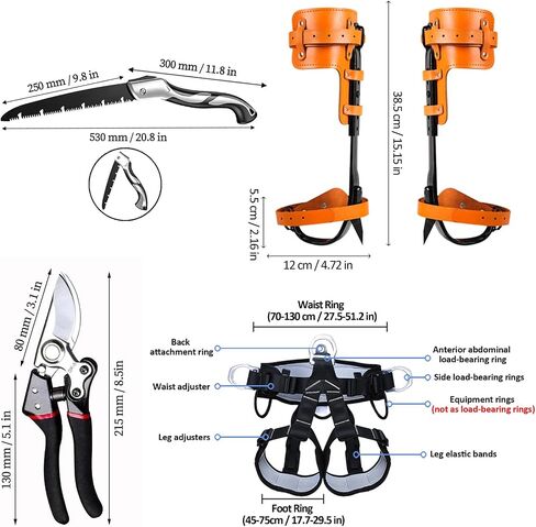 Tree Climbing Spikes,Tree Climbing Kit,Tree Climbing Gear,Suitable for Fruit Picking,Tree Climbing,Hunting in Kuwait