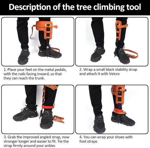 Tree Climbing Spikes,Tree Climbing Kit,Tree Climbing Gear,Suitable for Fruit Picking,Tree Climbing,Hunting in Kuwait