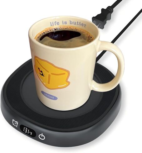 131℉/55℃ Mug Warmer Coffee Cup Warmer for Desk Black Pink Cup Warmer Home Office (Black) in Kuwait