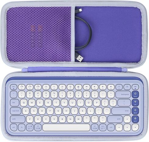 Storage Case Compatible with Logitech POP ICON Combo Keyboard and Mouse Combo (Lilac Case) in Kuwait