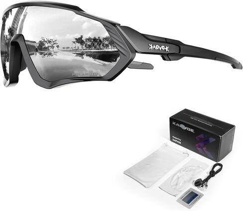 نظارات KAPVOE لركوب الدراجات، نظارات شمسية مستقطبة رياضية، نظارات الدراجة الجبلية MTB للرجال والنساء، دراجة الطريق BMX، الجري والصيد والجولف in Kuwait