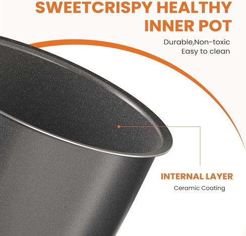 Sweetcrispy 6 Qt ضغط الضغط الكهربائي 12-في 1 الطباخات الكهربائية متعددة ، الأرز باخرة زبادي الفولاذ المقاوم للصدأ ، شريحة جديدة in Kuwait